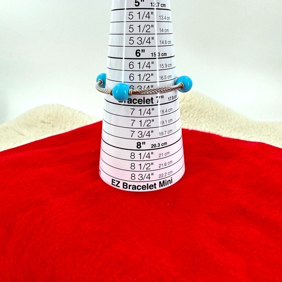 David Yurman Turquoise Bead Station Bangle Bracelet - Picture 3 of 5